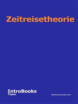 cover image of Zeitreisetheorie